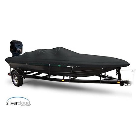 Eevelle Boat Cover BASS BOAT Wide, Outboard Fits 17ft 6in L up to 90in W Charcoal SCWBB1790B-CHL